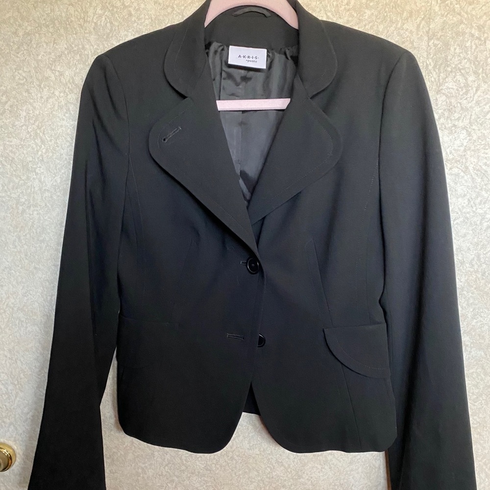 Akris Punto wool jacket blazer 6 black